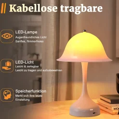ZMH Lampe De Bureau LED Intensité Variable USB Rechargeable Pour Chambre