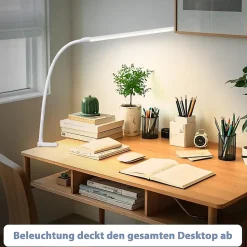ZMH Lampe de Bureau LED Klemmbar - Éclairage Blanc Jour USB 5W pour Bureau