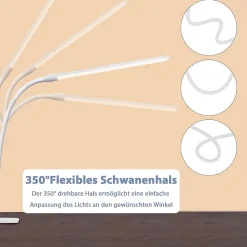 ZMH Lampe de Bureau LED Klemmbar - Éclairage Blanc Jour USB 5W pour Bureau