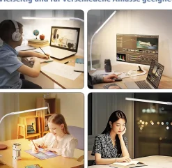 ZMH Lampe de Bureau LED Klemmbar - Éclairage Blanc Jour USB 5W pour Bureau