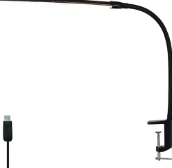ZMH Lampe de Bureau LED Klemmbar Noir - Éclairage USB 5W pour un Espace de Travail Productif