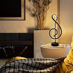 ZMH Lampe de Table LED Sans Fil Dimmable Noir pour Salon et Chambre