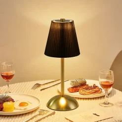 ZMH Lampe De Table Sans Fil Lot De 2 - Lampe De Chevet Noir USB Rechargeable