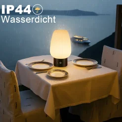 ZMH Lampe De Table Tactile Lampe De Chevet Blanche Ip44 Avec 3 Températures Pour Chambre Et Cuisine