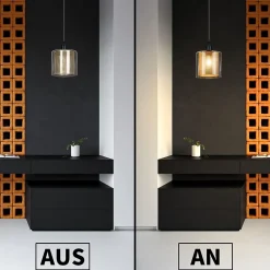 ZMH Lampe Suspendue Vintage En Métal Et Verre Pour Table à Manger E14 - Design Rétro Industriel