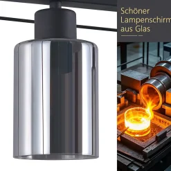 ZMH Lampe Suspendue Vintage à 3 Flammes En Verre E27 Pour Salle à Manger Et Cuisine