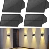 ZMH Lampes Solaires D'extérieur - 4 Appliques Solaires Clôture Terrasse Balcon