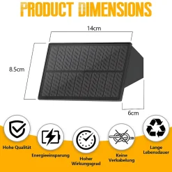 ZMH Lampes Solaires D'extérieur - 4 Appliques Solaires Clôture Terrasse Balcon