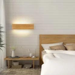 ZMH LED Applique 32 Cm Bois Moderne Design 11 W 3000 K Blanc Chaud