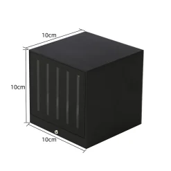 ZMH LED Applique 2 Pièces Murale 10w Noir Moderne Design 6000k Ip65