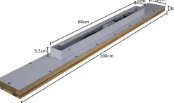ZMH LED Applique Bois 16 W 100 Cm Blanc Chaud Moderne
