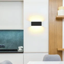 ZMH LED Applique murale Lampe murale Moderne Noir IP20