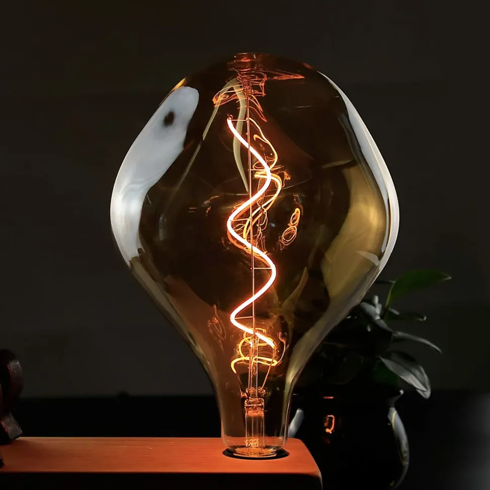 ZMH LED E27 3w 2200k Forme Irrégulière Vintage Blanc Chaud Doré Ambiance