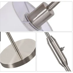 ZMH LED Lampadaire Salon Vintage Lampadaire Tissu Arc 360 degrés