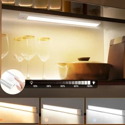 ZMH Lot De 2 Lampes LED Argenté Encastrables Avec Détecteur De Mouvement 40cm