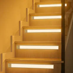 ZMH Lot De 2 Lampes LED Argenté Encastrables Avec Détecteur De Mouvement 40cm