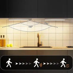 ZMH Lot De 2 Lampes LED Encastrables Avec Détecteur De Mouvement 20cm