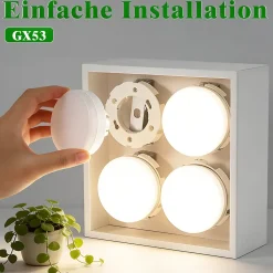 ZMH Lot De 6 LED Ampoules Gx53 ultra Plat 3000k 5 w 230v Non Dimmable Blanc