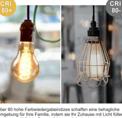 ZMH Pack De 3 Ampoules LED Vintage E27 A60 4w 2200k Lumière Ultra chaude Style Rétro Et Décoratif