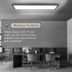 ZMH Panneau LED Whonzimmer 120cm Avec Variateur Et Télécommande