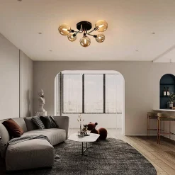 ZMH Plafonnier Globes En Verre Lampes De Salon