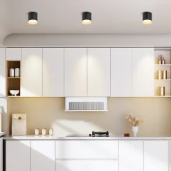 ZMH Plafonnier LED 1 Noir Rond 3000k 5w Gx53 Plafonnier Acrylique Luminaires De Salon