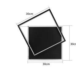 ZMH Plafonnier LED Chambre Noir Intensité Variable 42w Moderne