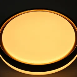 ZMH Plafonnier LED 30cm Dimmable Avec Télécommande 18w Noir Or Moderne