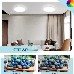 ZMH Plafonnier LED 18cm 15w Blanc 6000k Moderne