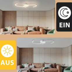 ZMH Plafonnier LED Design Moderne 24W - Éclairage Blanc Chaud 3000K pour Salon et Chambre