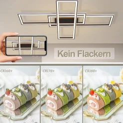 ZMH Plafonnier LED Dimmable Avec Télécommande Grand Changement De Couleur Rgb 50w Chambre à Coucher