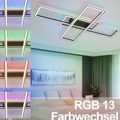 ZMH Plafonnier LED Dimmable Avec Télécommande Grand Changement De Couleur Rgb 50w Chambre à Coucher