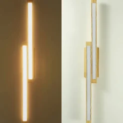 ZMH Plafonnier LED 3000k Lumière De Salon 114cm De Long 2 Flammes
