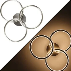ZMH Plafonnier LED Living Room 3 Ring Design 41w Plafonnier 3000k Office Light Hotel