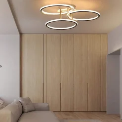 ZMH Plafonnier LED Living Room 3 Ring Design 41w Plafonnier 3000k Office Light Hotel