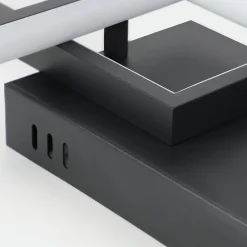 ZMH Plafonnier LED Moderne Whonzimmer avec Télécommande pour Chambre à Coucher en Métal