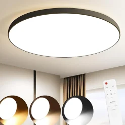 ZMH Plafonnier LED Moderne IP44 avec Télécommande pour Cuisine et Couloir - Luminosité Réglable