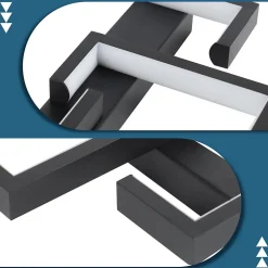 ZMH Plafonnier LED Moderne Noir 19W 30CM pour Cuisine et Couloir - Éclairage Doux et Élégant