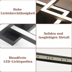 ZMH Plafonnier LED Moderne 2 Flammes 24w Pour Chambre Et Couloir