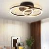 ZMH Plafonnier LED Moderne à 2 Anneaux - Éclairage Intérieur 24w 3000k Pour Salon Et Couloir