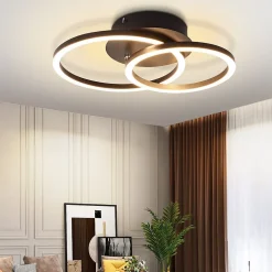 ZMH Plafonnier LED Moderne à 2 Anneaux - Éclairage Intérieur 24w 3000k Pour Salon Et Couloir