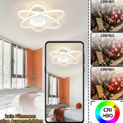 ZMH Plafonnier LED Moderne Whonzimmer avec Télécommande - Éclairage Design 3000K