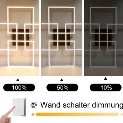 ZMH Plafonnier LED Moderne 32W 3000K - Éclairage Réglable et Design Élégant