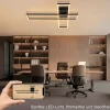 ZMH Plafonnier LED Métal 42w 60cm Plafonnier Salon Moderne Dimmable Avec Télécommande Pour Cuisine