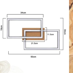 ZMH Plafonnier LED Salon Moderne 24w Lampe De Cuisine Blanc Chaud Noir Rétro Couloir