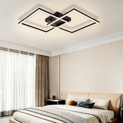 ZMH Plafonnier LED Salon Angulaire 24w 3000k Blanc Chaud Moderne Éclairage De Plafond