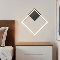 ZMH Plafonnier LED Salon Noir Moderne Plafonnier 3000k Pour Salle à Manger Couloir