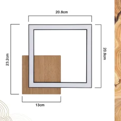 ZMH Plafonnier LED Salon Moderne 12w Lampe De Cuisine Blanc Chaud Noir Rétro Couloir