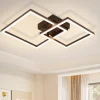 ZMH Plafonnier LED Salon - Carré Noir 20w Angulaire 3000k Plafonnier Couloir
