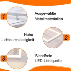 ZMH Plafonnier LED Salon 2 Cadres Plafonnier Moderne 32w 3000k Chambre à Coucher